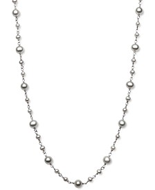 Gray Cultured Freshwater Pearl (3 - 5-1/2mm) 36" Statement Necklace in Sterling Silver (Also in Pink Cultured Freshwater Pearl)