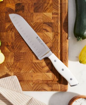 HENCKELS Forged Accent 7" Hollow Edge Santoku Knife with Handle