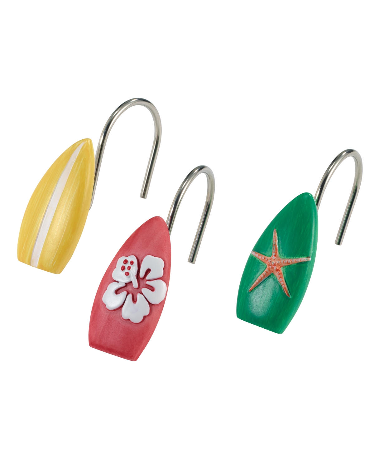 Avanti Surf Time Surfboards 12-pc. Shower Curtain Hooks In Multicolor