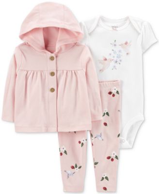 Carter's - Baby Girls 3-Pc. Little Cardigan Set