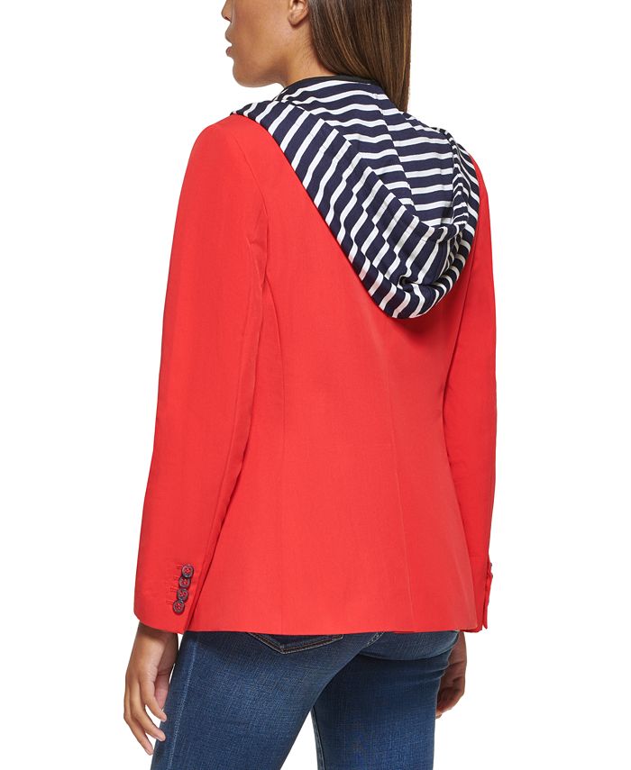 DKNY Women's MixedMedia Hooded Jacket Macy's