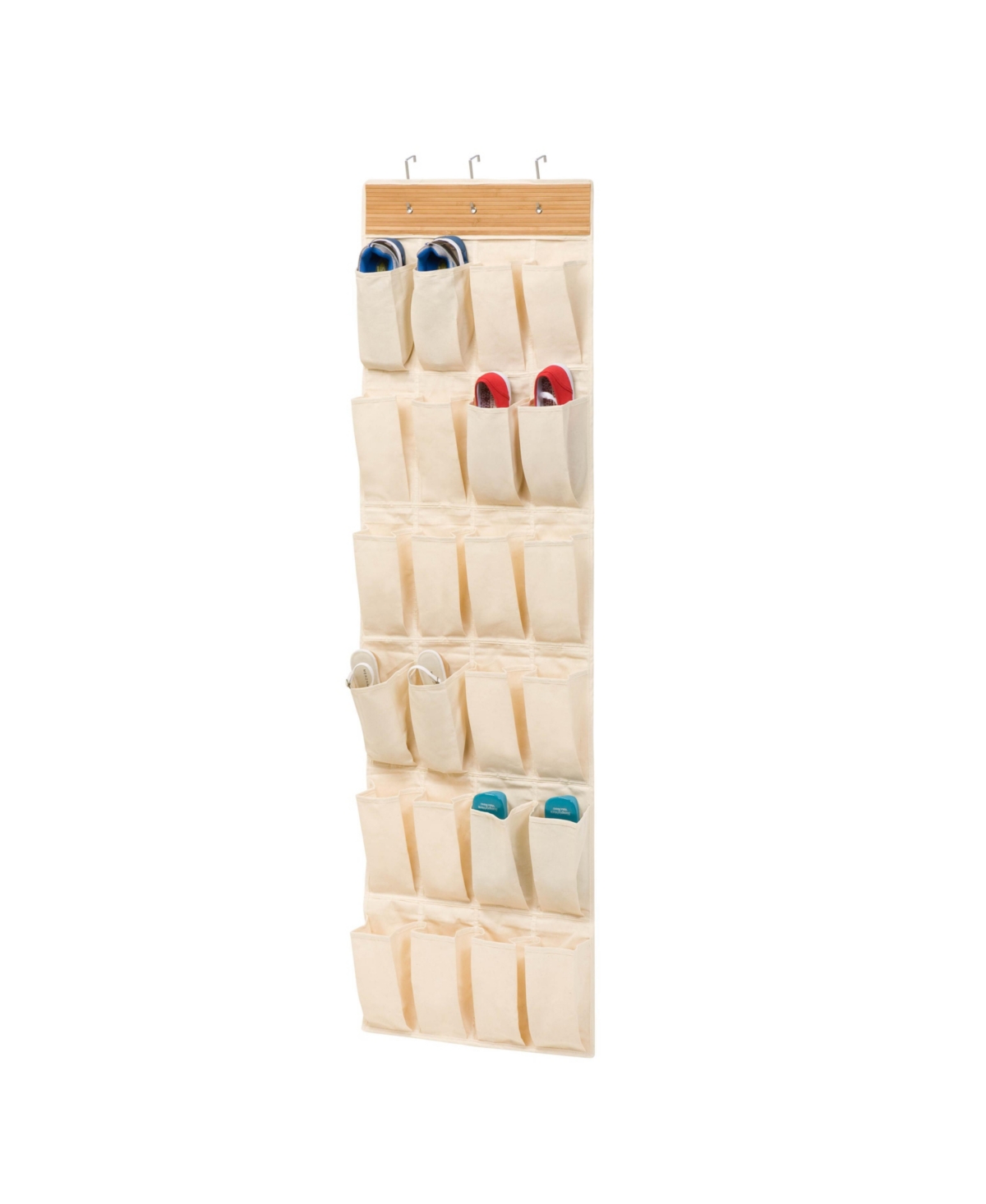 Shop Honey Can Do Over-the-door Shoe Rack And Organizer, 24 Pocket In Natural