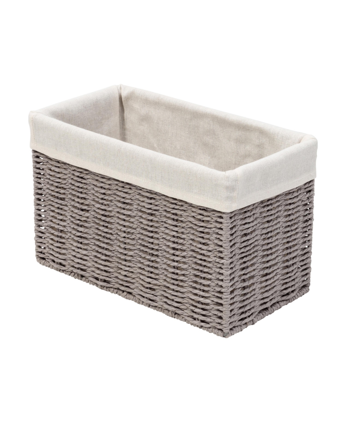 Shop Honey Can Do Twisted Paper Rope Woven Bathroom Storage Basket Set, 7 Piece In Gray