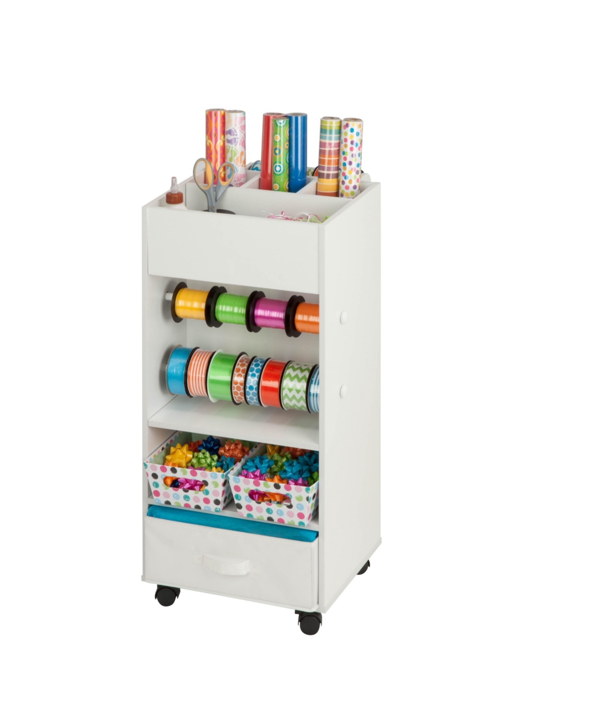 Shop Honey Can Do Craft Storage Cart With Wheels In White
