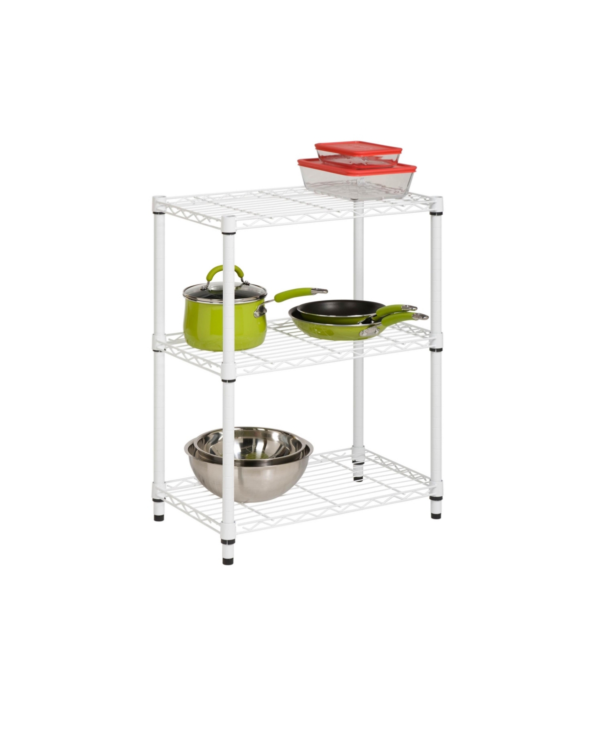Shop Honey Can Do Heavy Duty 3 Tier Adjustable Shelving Unit In White