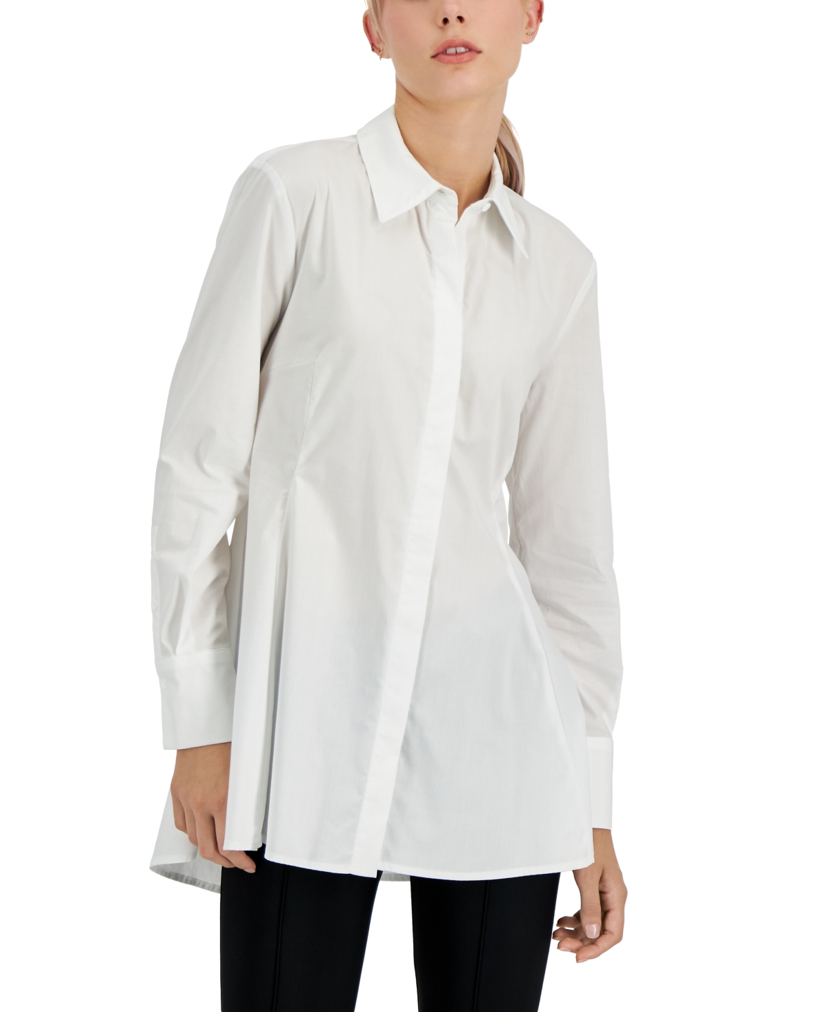 Alfani Women's Cotton Flared-Hem Tunic, Created for Macy's