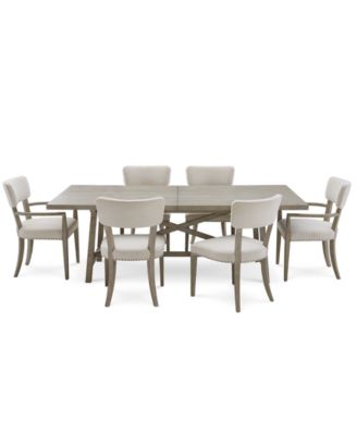 Albion 7-pc. Dining Set (Rectangular Table, 4 Side Chairs, and 2 Arm Chairs)