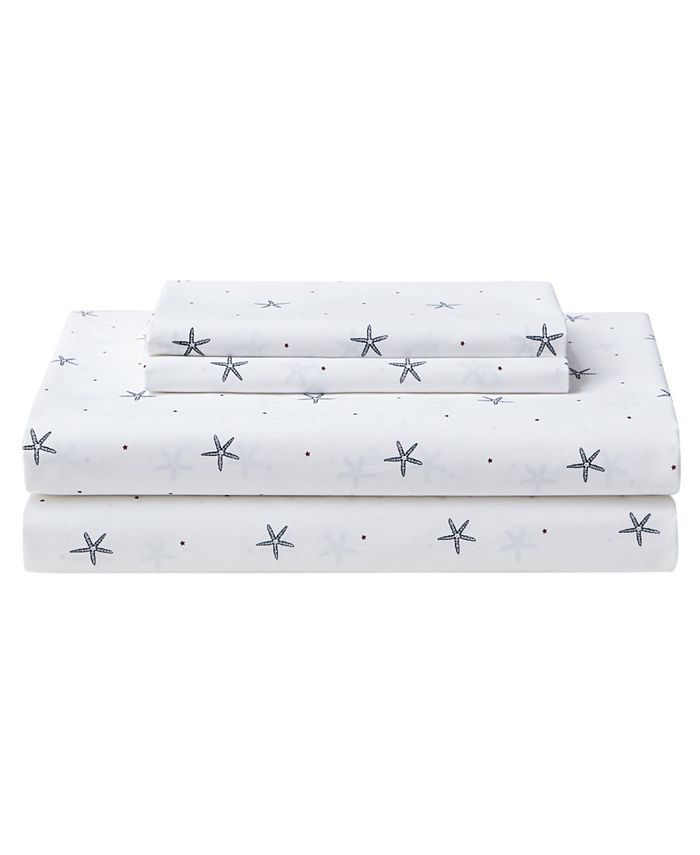 Nautica Cotton Percale Deep Pocket Bed Sheet Sets - On Sale - Bed