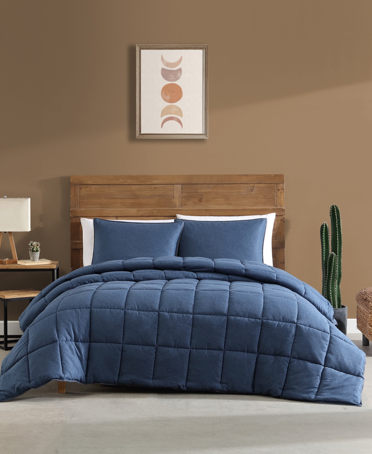 Wrangler Mesa Herringbone 2 Piece Comforter Set, Twin Bedding In Denim