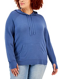 Plus Size Sweater Hoodie, Created for Macy's