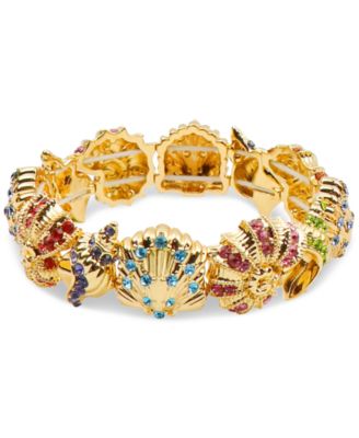 Charter Club - Gold-Tone Pav&eacute; Crystal Seashell Statement Bracelet
