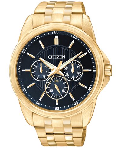 Citizen Men's Gold-Tone Stainless Steel Bracelet Watch 42mm AG8342-52L