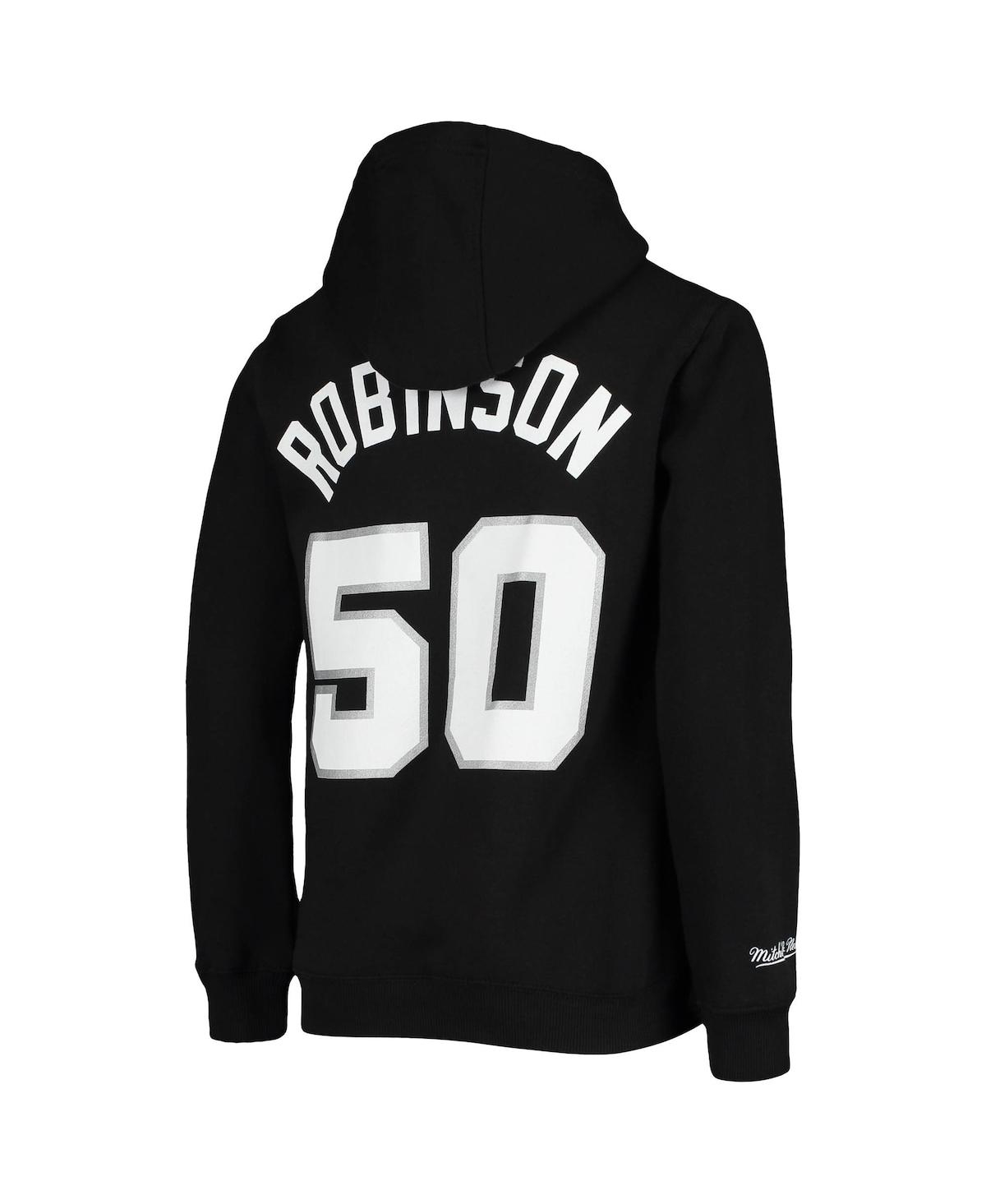 MITCHELL & NESS BIG BOYS AND GIRLS MITCHELL & NESS DAVID ROBINSON BLACK SAN ANTONIO SPURS HARDWOOD CLASSICS NAME AND 