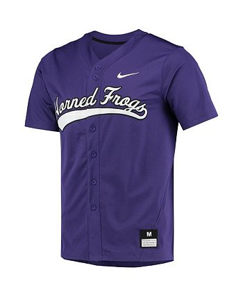 Nike Men's Purple TCU Horned Frogs Replica Full-Button Baseball
