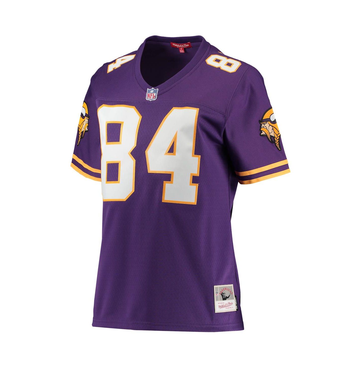 Женский топ Mitchell & Ness Randy Moss Purple Minnesota Vikings Legacy Replica Team Jersey — фото 3