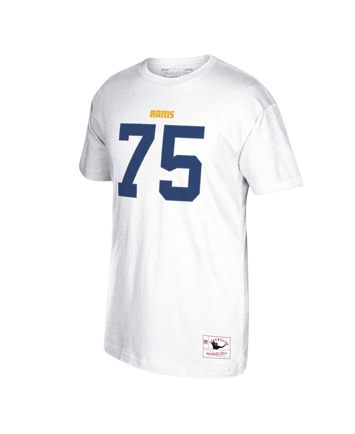 Shop Mitchell & Ness Men's  Deacon Jones White Los Angeles Rams Retired Player Logo Name And Number T-shir