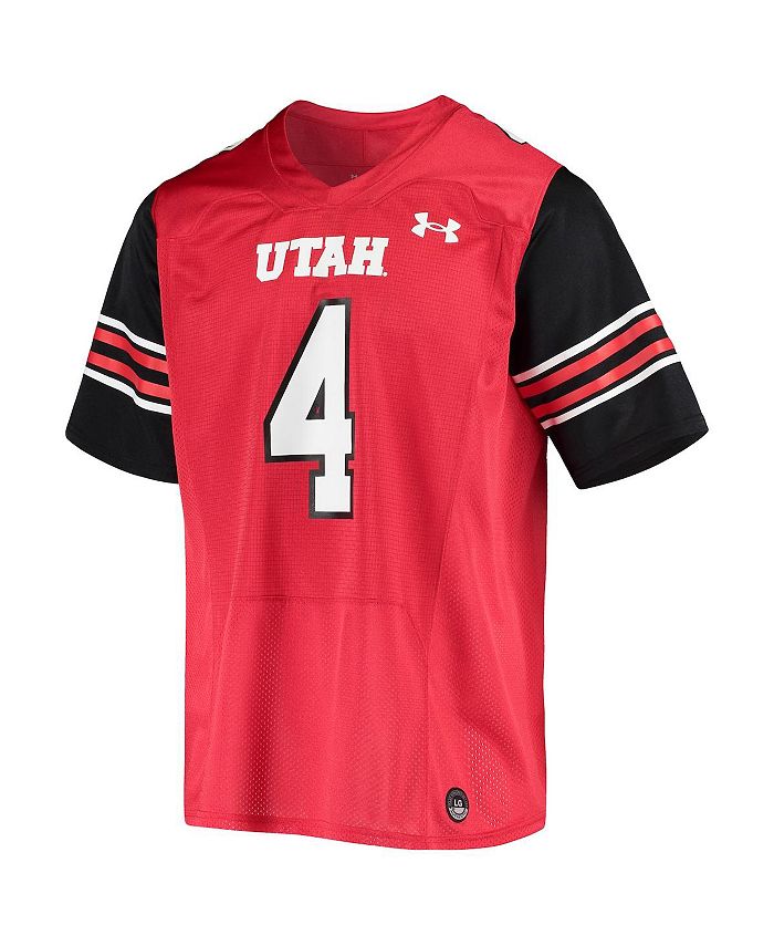 Under Armour Men's #4 Red Utah Utes Logo Replica Football Jersey - Macy's