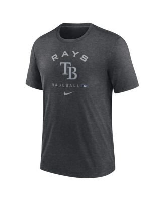 Men's Heathered Charcoal Tampa Bay Rays Authentic Collection Tri-Blend Performance T-shirt