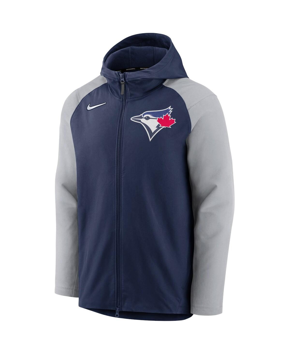 Men's Nike Gray Toronto Blue Jays Authentic Collection Performance Raglan Full-Zip Hoodie - Gray