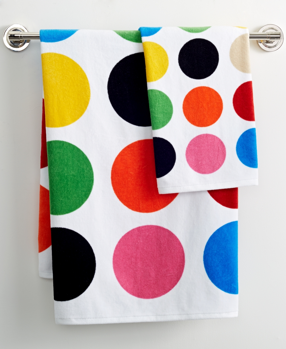 French Bull Multicolor Dot Printed 27 x 50 Bath Towel   Bath Towels