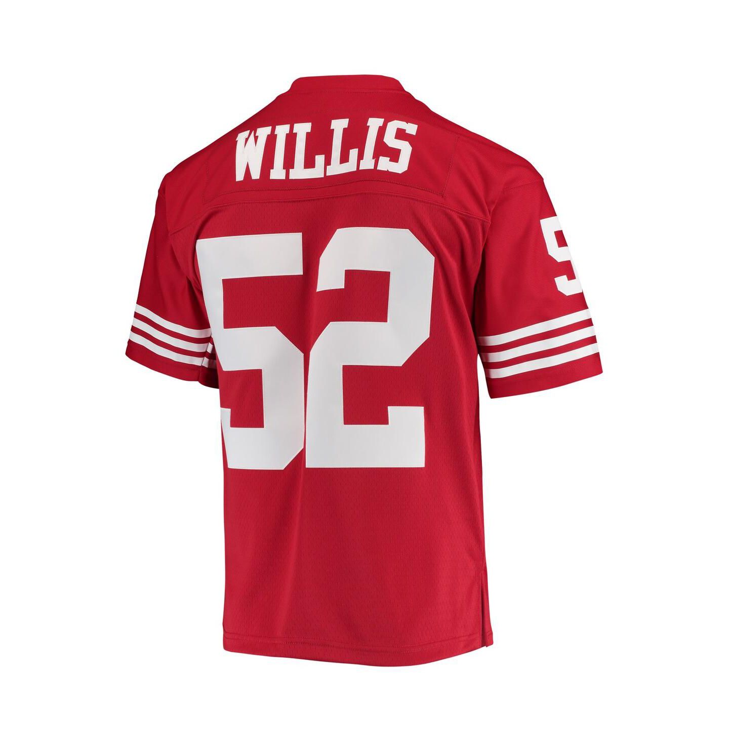 Мужской топ Mitchell & Ness Patrick Willis Scarlet San Francisco 49ers 2007 Legacy Replica Jersey — фото 4
