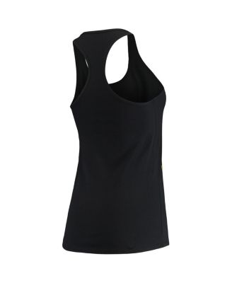 Women's Black Beast Mode Collegiate Logo Racerback Scoop Neck Tank Top
