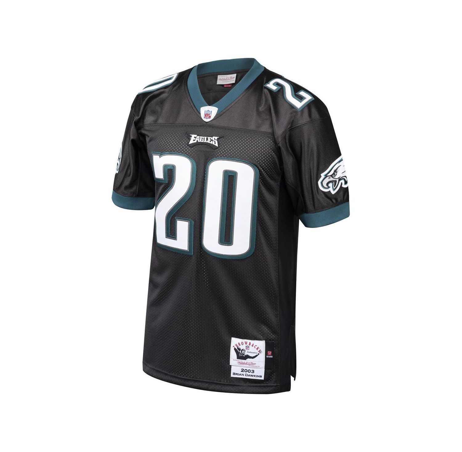 Men's Brian Dawkins Black Philadelphia Eagles 2003 Authentic Throwback Retired Player Jersey