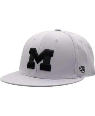 Gray Michigan Wolverines Fitted Hat 
