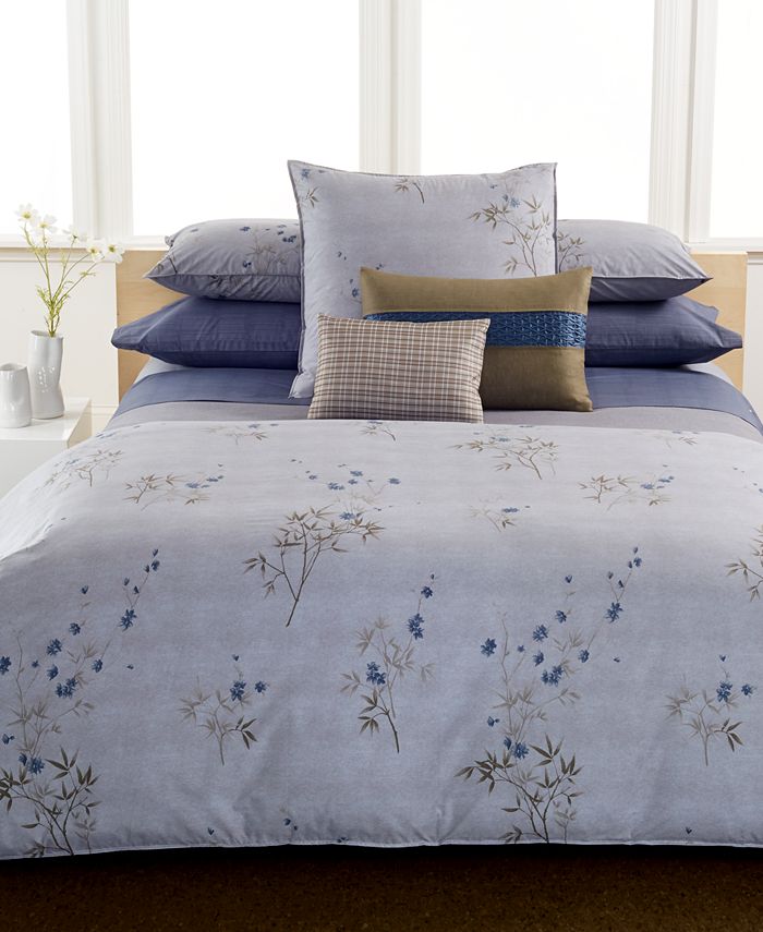 Calvin Klein Home Bamboo Flowers Quilted European Sham & Reviews - Designer  Bedding - Bed & Bath - Macy's