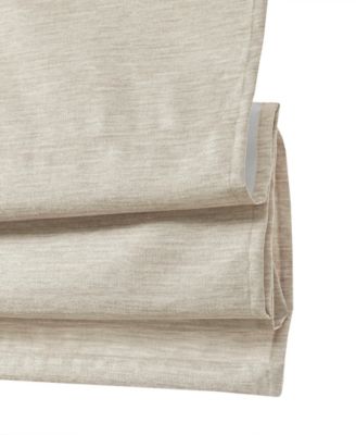 Printed Faux Silk Light Filtering Roman Shade, Room Darkening Single Panel for Bedroom, Lightweight Window Roman Shades For Living Room, Width 31 length 64 inches, Cordless Lift/Pull Ivory Window Panel