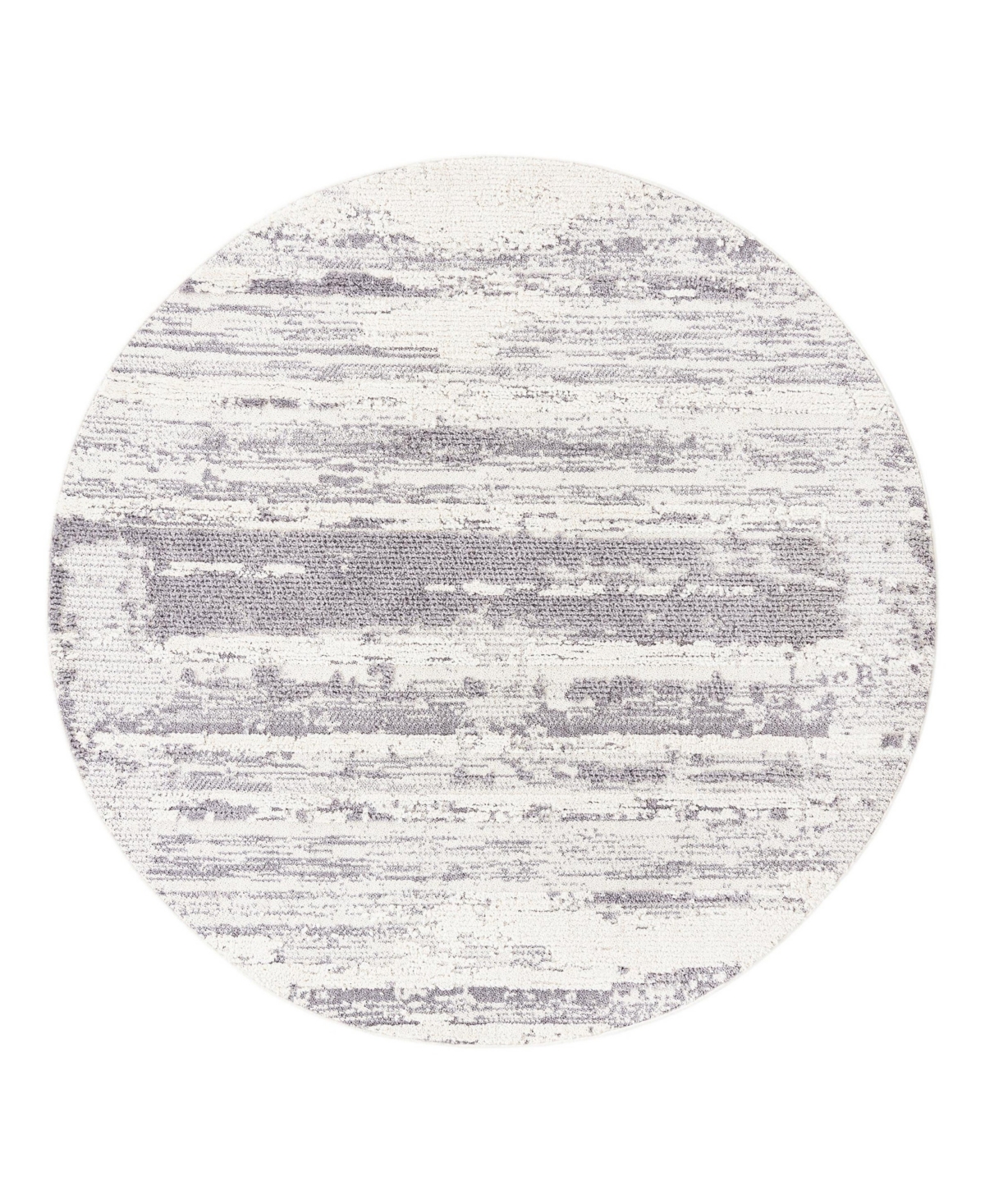 Bayshore Home High-low Pile Upland Upl06 7' X 7' Round Area Rug In Sand