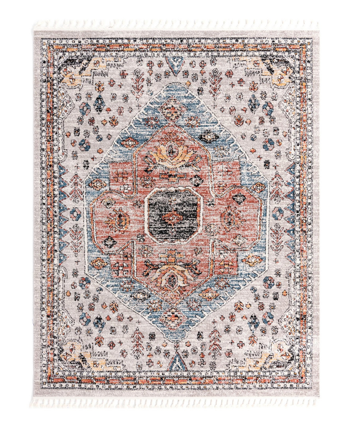 Bayshore Home Porthos Por03 7'10" X 10' Area Rug In Gray