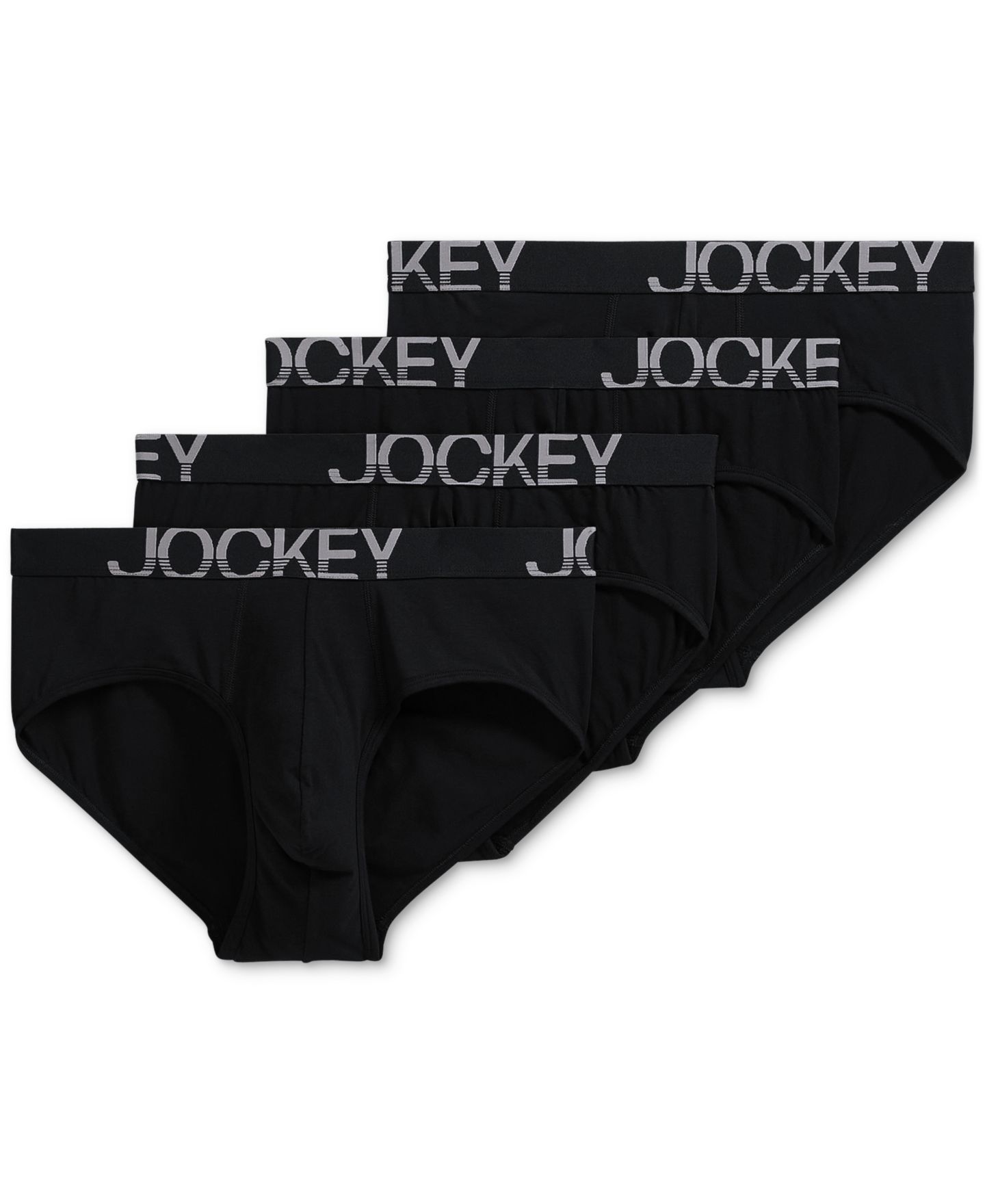 Трусы-брифы ActiveStretch™ для мужчин, 4 шт. — Jockey, цвет: Чёрный — фото 1