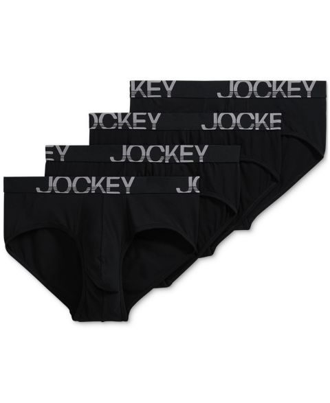 Трусы-брифы ActiveStretch™ для мужчин, 4 шт. — Jockey, цвет: Чёрный