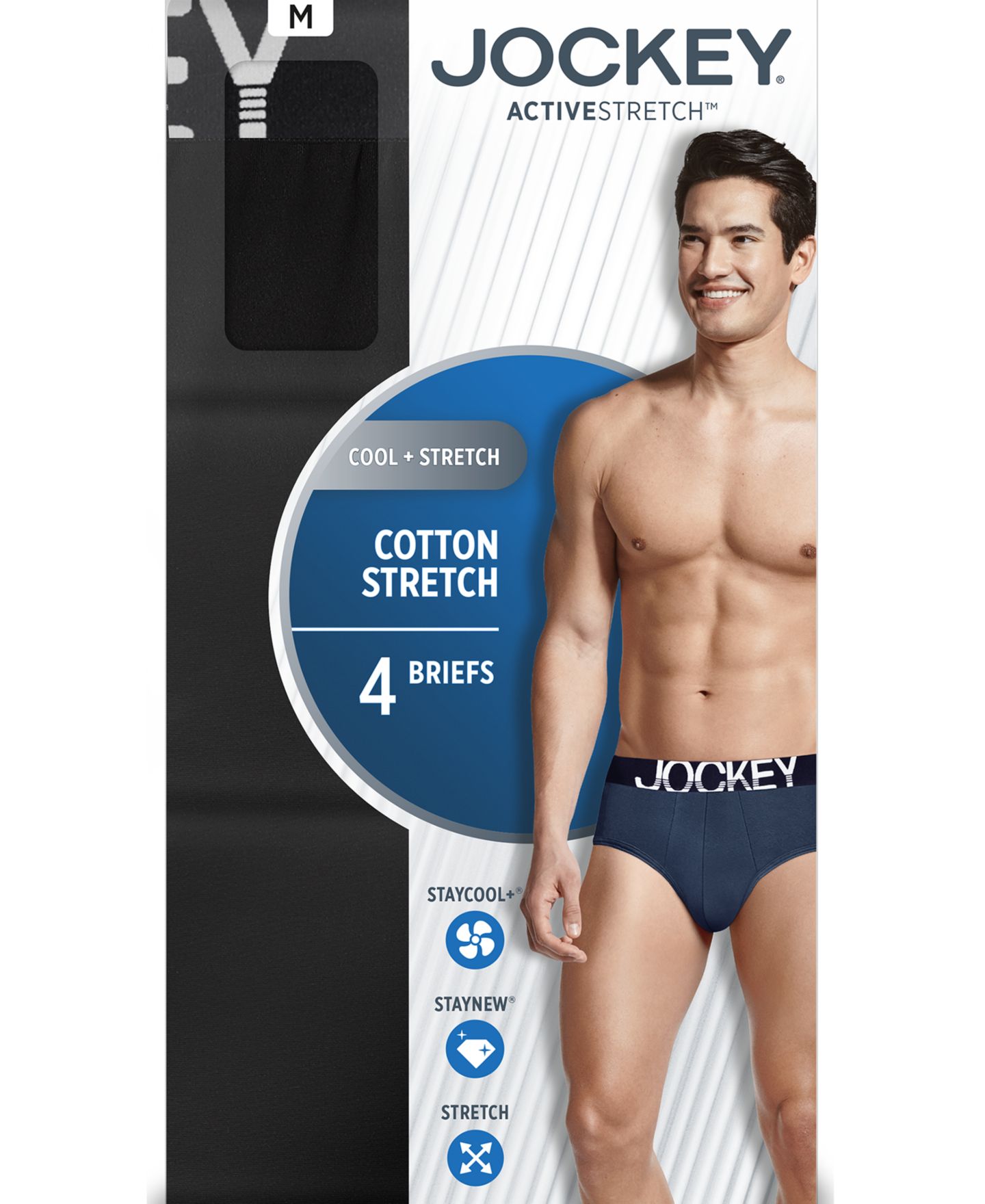Трусы-брифы ActiveStretch™ для мужчин, 4 шт. — Jockey, цвет: Чёрный — фото 7