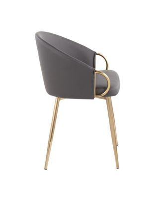 Claire Contemporary Glam Chair Leather
