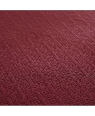 CLOSEOUT! 100% Cotton Basketweave Matelasse All-Season 2-Piece Coverlet Set, Twin