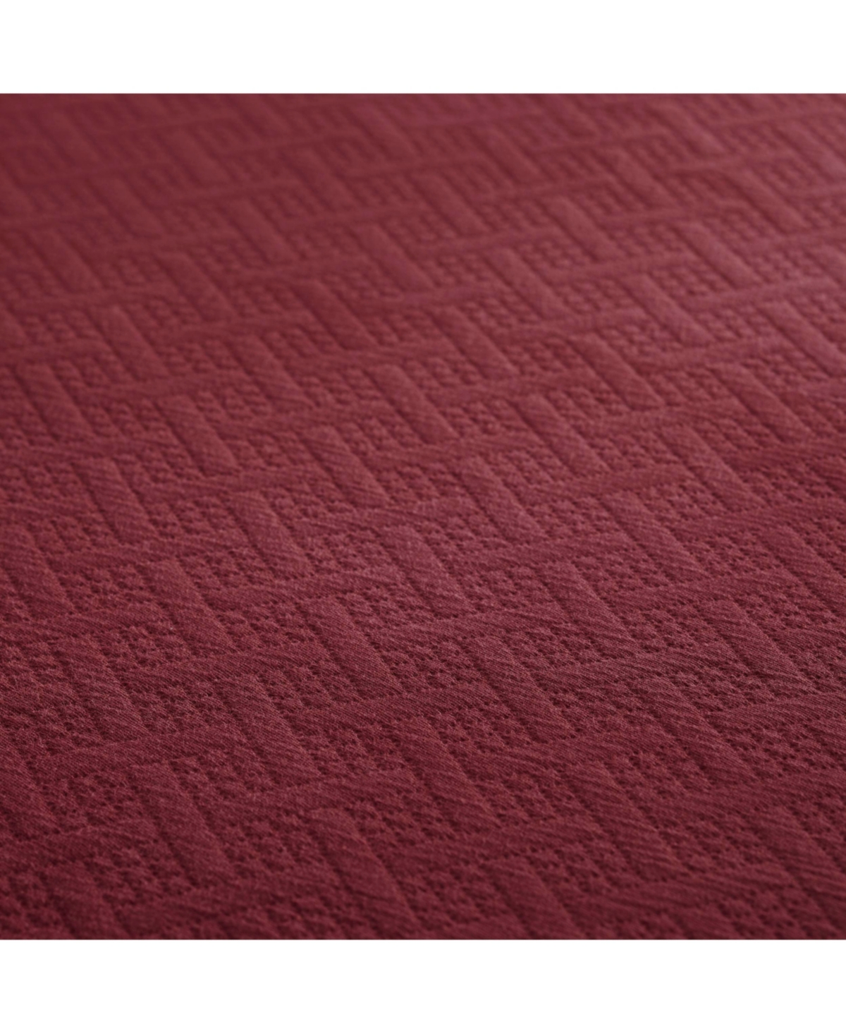 Superior Closeout!  100% Cotton Basketweave Matelasse All-season 2-piece Coverlet Set, Twin In Red
