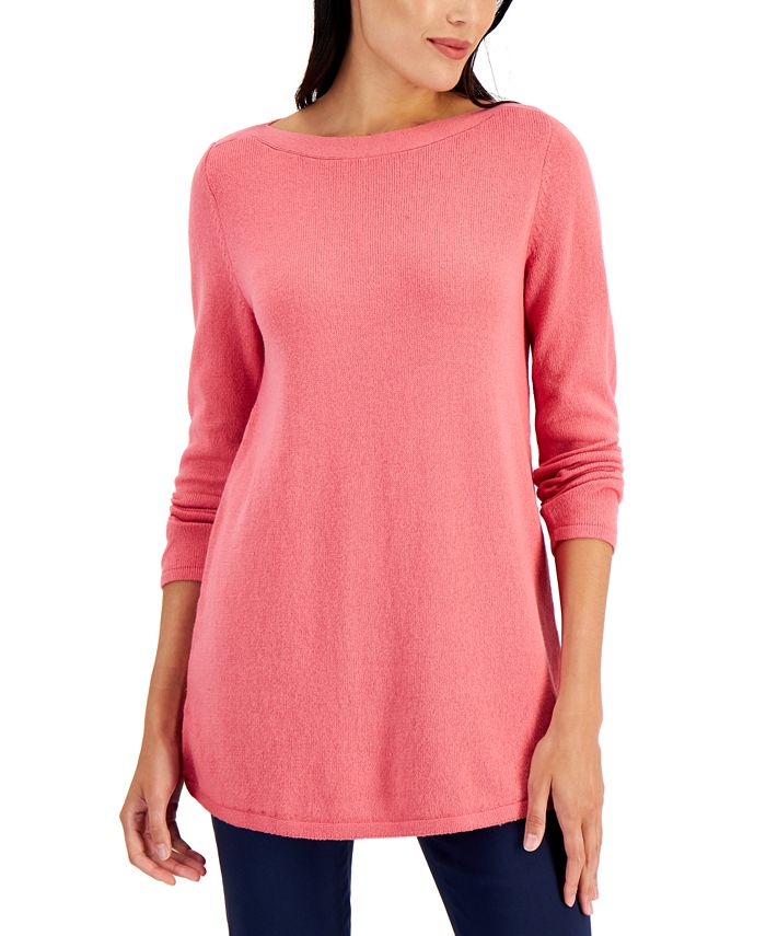 Karen Scott Women's Tunic Sweater, Created for Macy's & Reviews ...