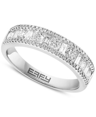 EFFY Collection - Diamond Round & Baguette Band (3/4 ct. t.w.) in 14k White Gold
