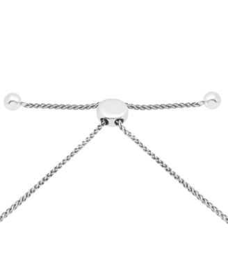 Diamond Large Link Bolo Bracelet (1/2 ct. t.w.) in Sterling Silver or 14k Gold-Plated Sterling Silver, Created for Macy's
