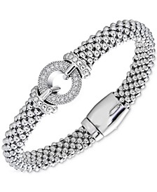 Diamond Circle Mesh Bracelet (1/3 ct. t.w.) in Sterling Silver