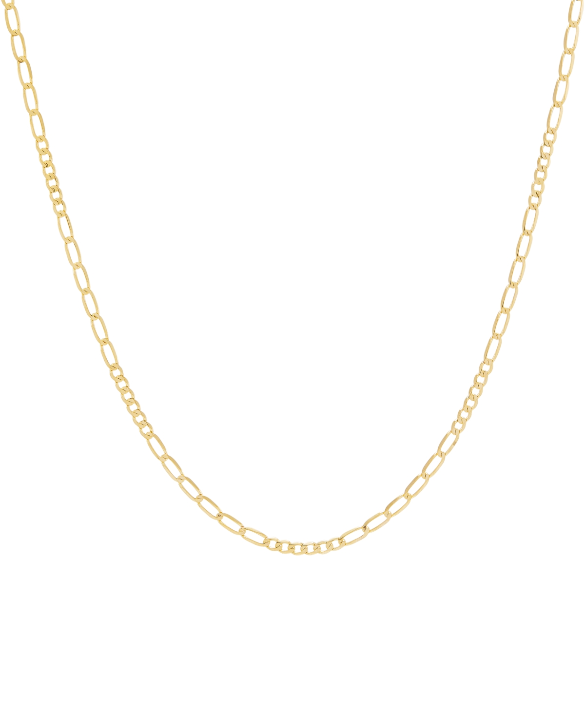 Macy's Large & Small Curb Link 20" Chain Necklace In 10k Gold