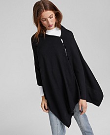 Women's 100% Cashmere Button Poncho, Created for Macy's