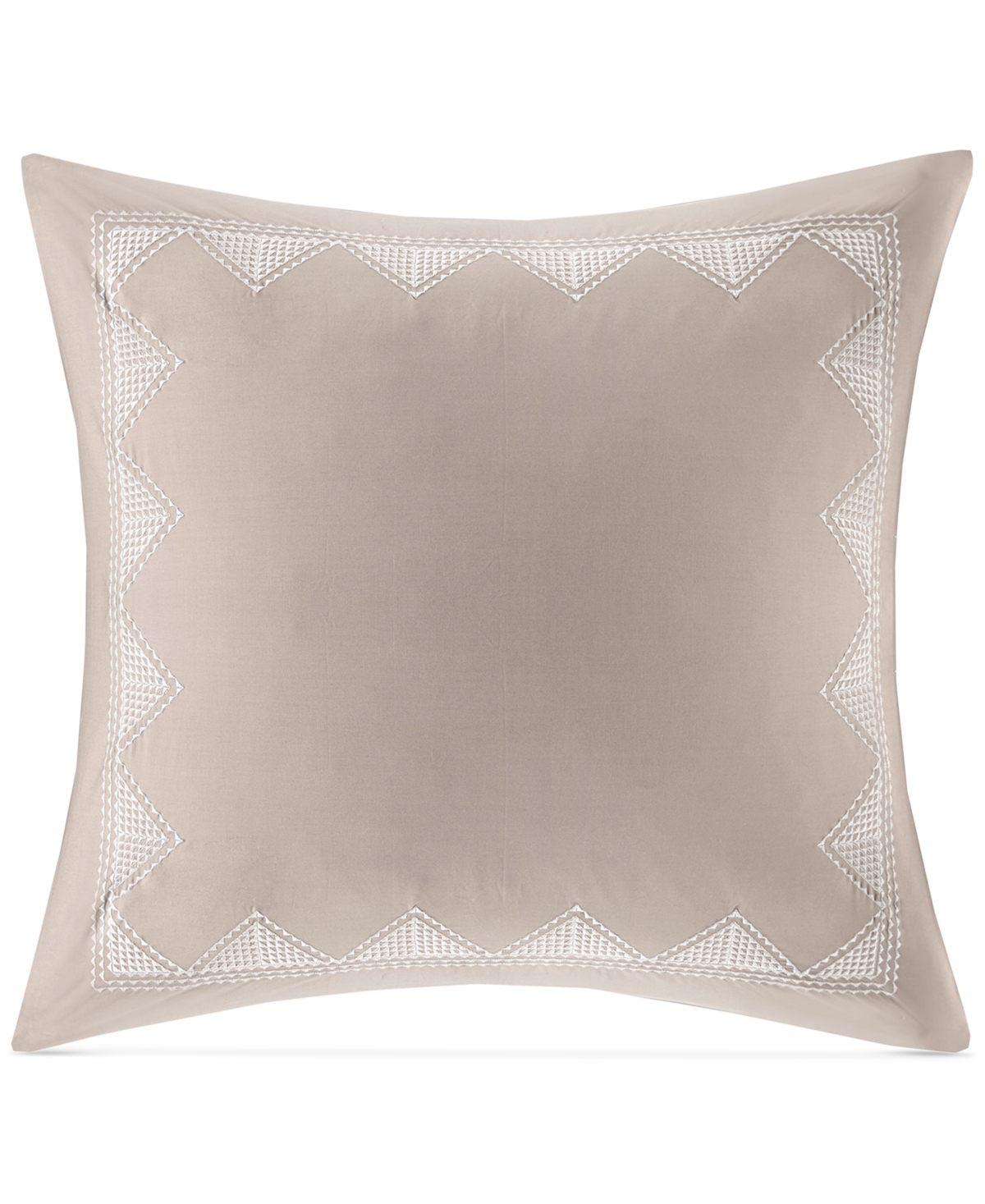 Closeout! Ink+Ivy Isla Embroidered Cotton Sham, European - Taupe