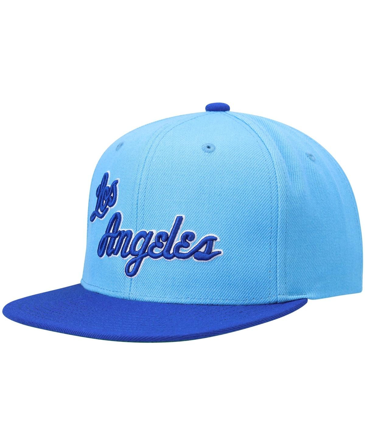 Shop Mitchell & Ness Men's  Royal And Powder Blue Los Angeles Lakers Hardwood Classics Team Two-tone 2.0 S In Royal,powder Blue