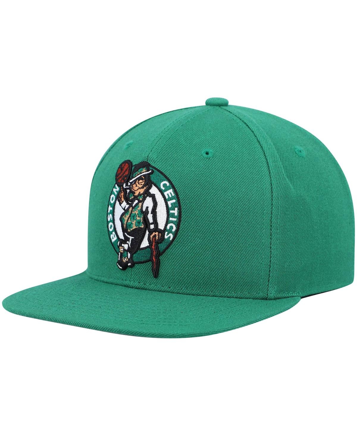 Mitchell & Ness Men's  Kelly Green Boston Celtics Ground 2.0 Snapback Hat