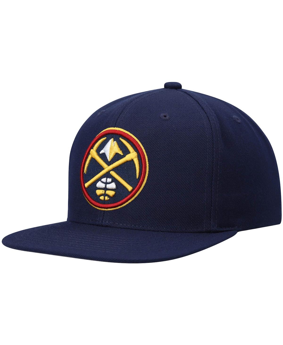 Mitchell & Ness Men's  Navy Denver Nuggets Ground 2.0 Snapback Hat