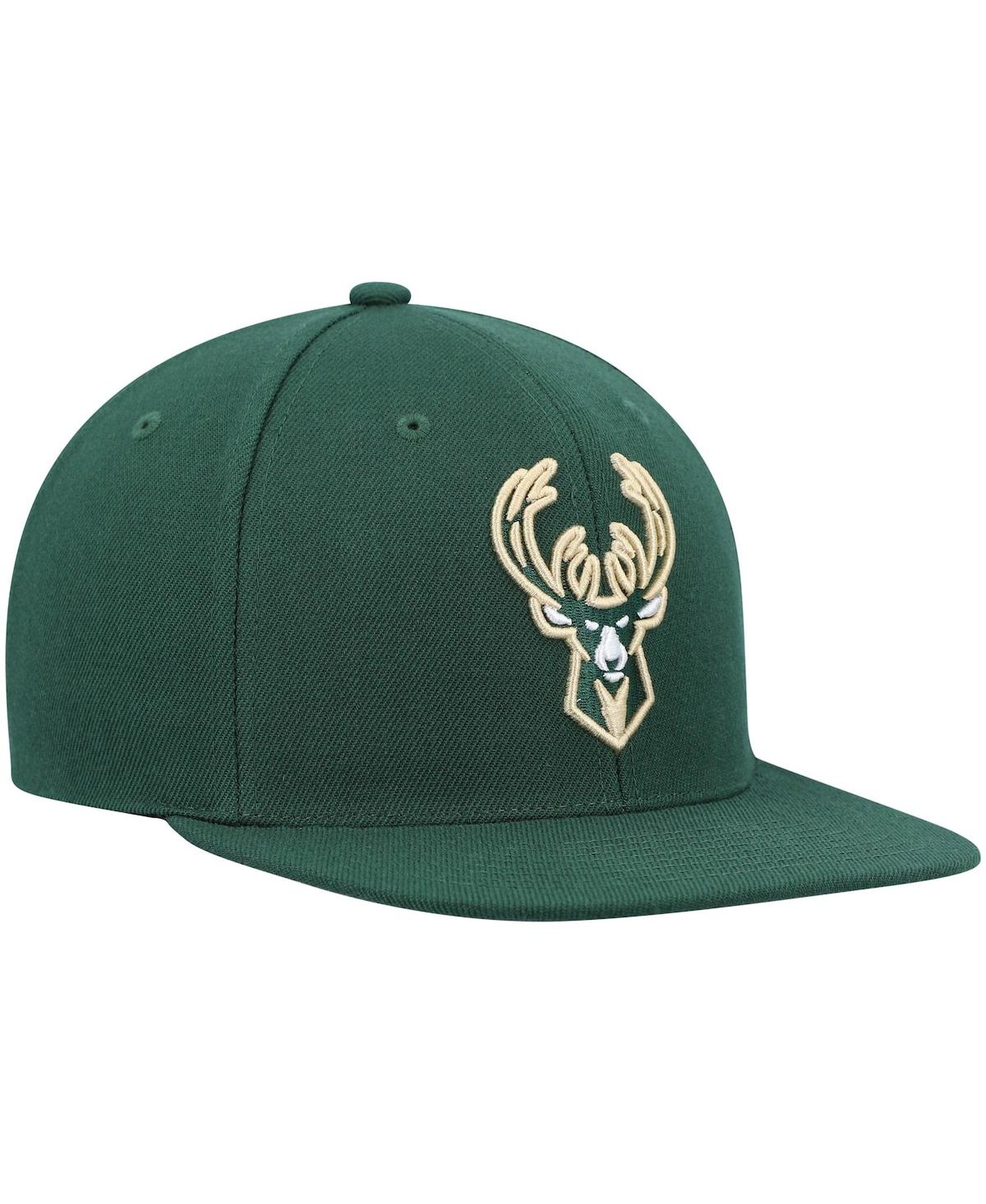 Mitchell & Ness Men's  Hunter Green Milwaukee Bucks Ground 2.0 Snapback Hat In Hunter Green