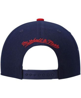 Men's Navy and Red Houston Rockets Hardwood Classics Team Two-Tone 2.0 Snapback Hat